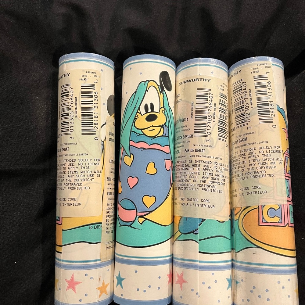 Baby Mickey and Minnie self stick boarders